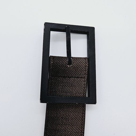 BILLABONG | neutral zigzag fabric & matte black buckle belt - Picture 2 of 6